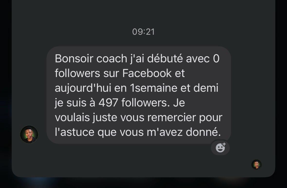 De 0 à 497 followers en 1 semaine et demie
