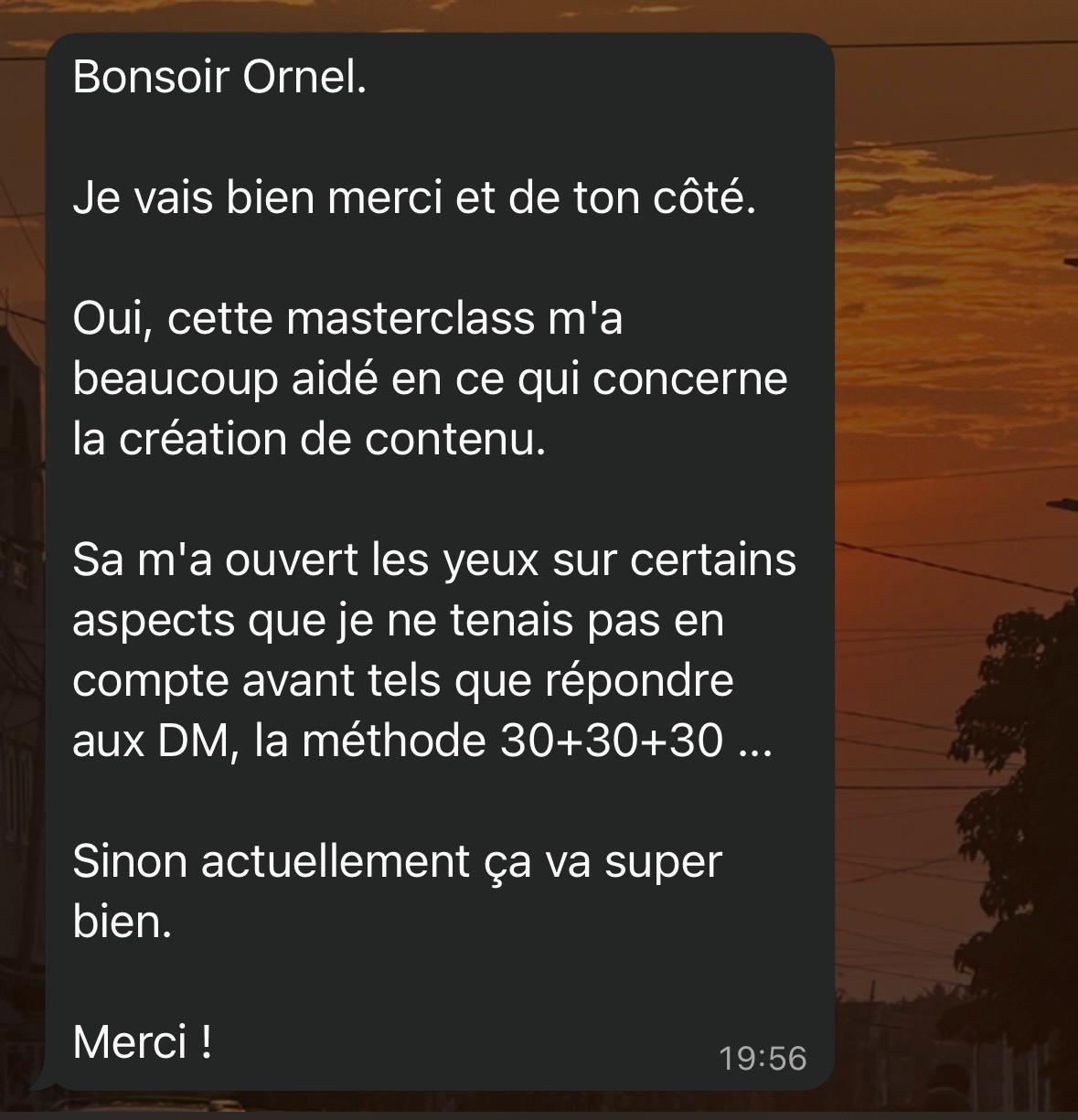 Masterclass DM et méthode 30+30+30